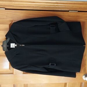 • Croft & Barrow Black Winter Soft Wool Zip Coat with Silver Accents, Like New